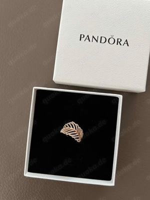 Pandora Feder Ring mit Zirkonia, Sterling Silber 925, Rose-Gold plated - NEU