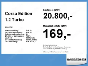 Opel Corsa Edition 1.2 Turbo *Klima*Allwetter*LED Bild 4