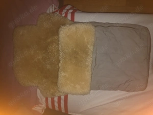  Fußsack Kinderwagen Lammfell 