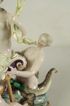 Meissen große Figuren Gruppe D81 Venus Allegorie Mythologie 19.Jhd. Knauf antik