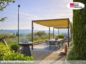 Pergola Schiebedach Pavillon 6x4 Terrassenüberdachung Überdachung Zelt Sonnenschutz Garten Patio Pvc Bild 2