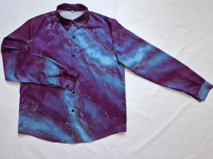 Stylisches Hemd Gr. L 50, in einzigartigem Marmor-Design