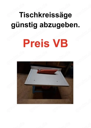Tischkreissäge zu verkaufen 