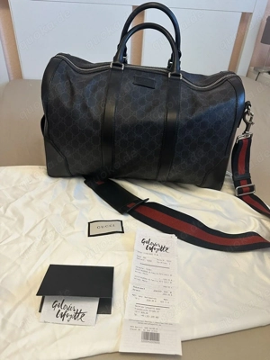 Gucci GG Tasche schwarz weekender Unisex Bild 5