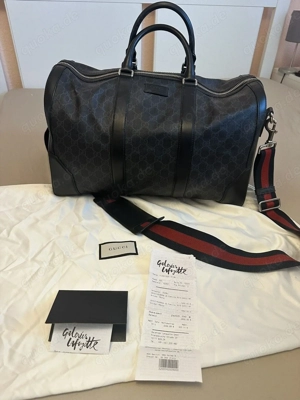 Gucci GG Tasche schwarz weekender Unisex Bild 6