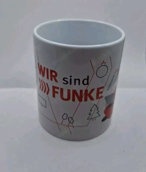 Weihnachtstasse Medienkonzern Funke "Wir Sind Funke" (Neu) 10cm h