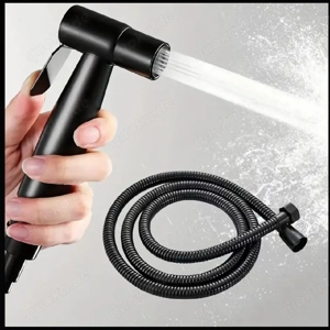 Premium Bidet-Handbrause Set mattschwarz mit 150cm Schlauch