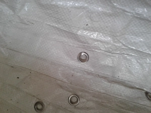 Abdeckplane weiß 8 x 6 meter wasserdicht Holzabdeckplane