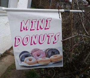 Mini Donuts Flagge Imbissfahne Kiosk Flagge Gastronomie 
