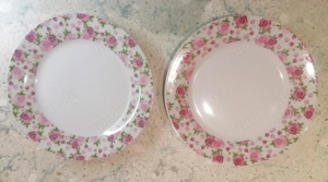 4 schöne Rosen-Tassen von ADLER mit "Birgit Schrowange" - Schriftzug  günstig an Sammler abzugeben..