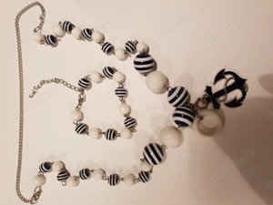 Set Kette Armband Anker Seemann Pirat Karneval Fasching