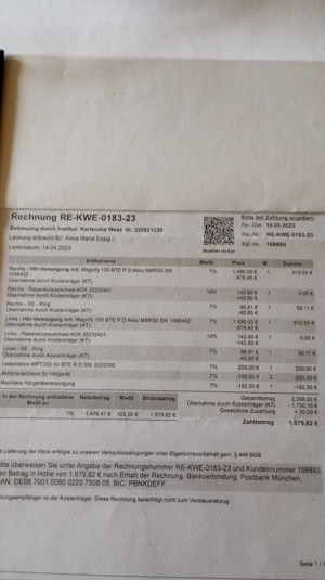 Verkaufe Hörgeräte (Magnify 100 BTE R D Akku MBR3D) Bild 3