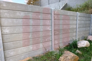 Moderner Betonzaun Sichtschutz Vollzaun