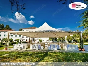 Pavillon 9x9 Überdachung Gazebo Pagodenzelt Festzelt Pvc Dach Restaurant Café Terrassenüberdachung Bild 8