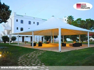 Pavillon 9x9 Überdachung Gazebo Pagodenzelt Festzelt Pvc Dach Restaurant Café Terrassenüberdachung Bild 7