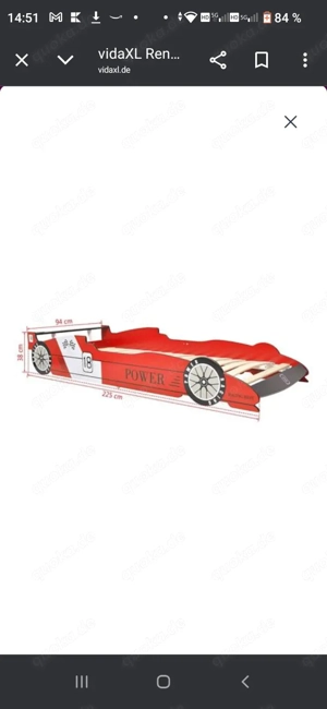 Kinderbett Rennwagen 