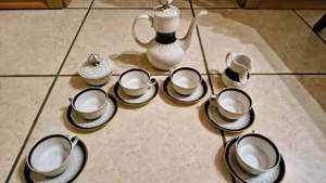 Rarität, luxuriöses und vollständiges Elegantes DDR-Mokka-Service aus Echt Kobalt   Fine China