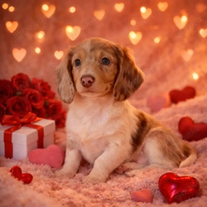 einzigartig schöne Zwerg Dackel Mädchen