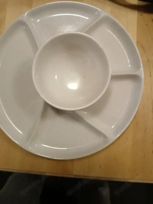 Fondueset mit Gabeln, Schälchen etc