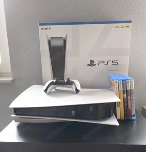 sony Playstation 5 Disk edition spielkonsole PS5 mit 5 videospiel und verpakung + rechnung und garan