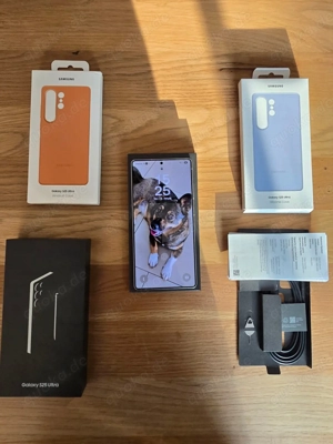 Samsung Galaxy S25 ultra 256GB silver blau neue Samsung mit Akku max  : 100% mit rechnung