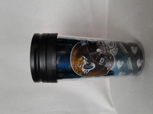NFL Jacksonville Jaguars Metallic Tumbler Trinkbecher mit Deckel 8 Stück Restposten Flohmarktartikel