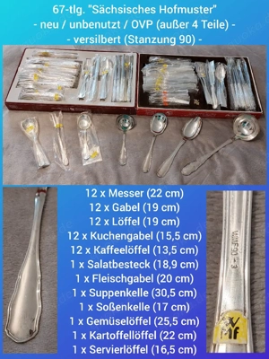 WMF-Besteck-Set "Sächsisches Hofmuster" - OVP - versilbert