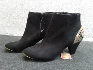 Damen Stiefeletten grösse 39 schwarz Velour