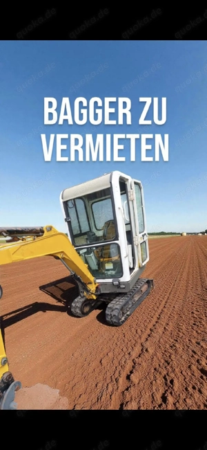 Vermiete 1,5t Minibagger