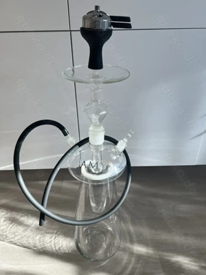 Shisha komplett aus Glas von AMY - Komplettset mit Koffer, el. Anzünder, Zubehör
