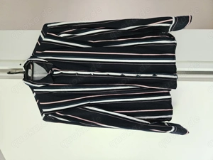 Bluse S 36 Blau Rosa Weiss