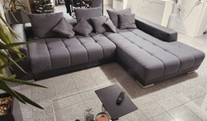 Ecksofa, L-Couch, L-Sofa mit Hocker