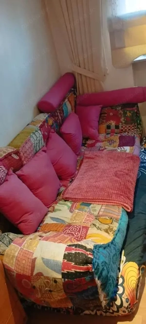 vidaXL Modularer Pouf Patchwork Stoff Sofa Set