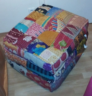 vidaXL Modularer Pouf Patchwork Stoff Sofa Set Bild 4