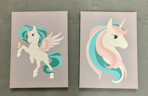 Zwei Einhornbilder 28 x 38 cm fürs Kinderzimmer