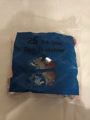 Teelicht Duft ,,Pinie"  25 Stück rot