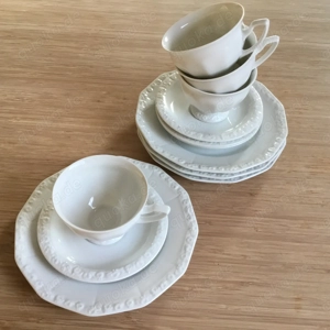 Schnäppchen: Rosenthal Maria Weiß 4 Kaffeegedecke 2. Wahl