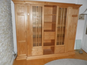 Wohnwand Holz, B 240 cm H 210 cm