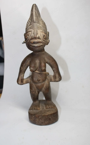 Alte Afrikanische Kunst Ibeji Holzfigur Fruchtbarkeit Nigeria Holzarbeit