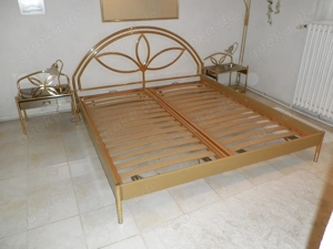 Metallrahmen Doppelbett mit Nachttischen 180 x 200 cm