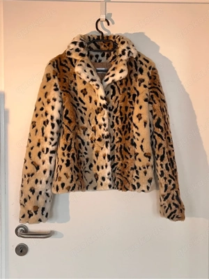 Leopard Jackett Mantel XS 34 Damen