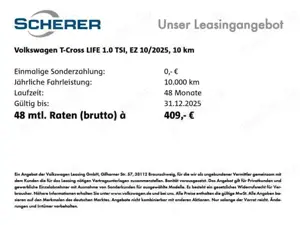 Volkswagen T-Cross Life 1.0 TSI DSG ENERGY KAMERA Bild 2