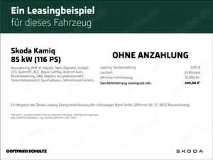 Skoda Kamiq 1.0 TSI DSG Tour LED PDC Navi AHK Bild 2