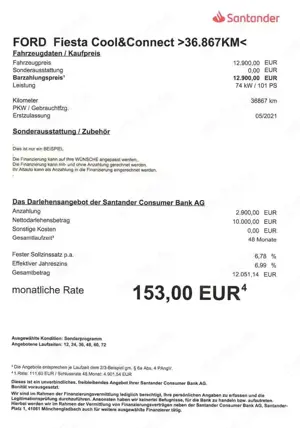 Ford Fiesta Cool  Connect 36.6867KM/Navi/PDC Bild 2