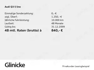 Audi Q3 TDI S line AHK Pano LED LM 20" RFK Head-Up So Bild 2