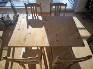 Esstisch mit 4 Stühlen, Kiefer Massivholz