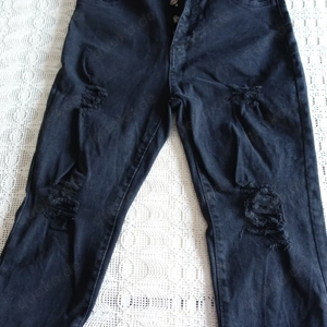 Damen - Jeans, Hose, Röhrenjeans, Shein, Gr. M bzw. ca. Gr. 36 38, schwarz