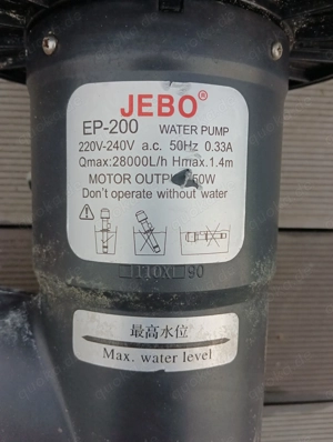 Teichpumpe Jebao   Jebo ep 200 energieeffiziente Rohrpumpe, Koi, Pumpe