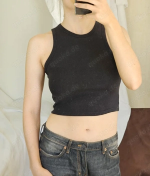 Bershka Tanktop M Schwarz Top T-Shirt Shirt Oberteil Hemd Bluse Pullover Pulli Sweater Hoodie Sweate