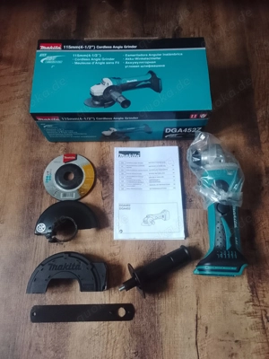 Makita DGA452Z Akku Winkelschleifer Solo 18V Li-ION - nur die Maschine, Blau, Silber